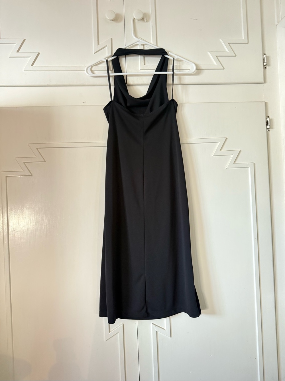 Vintage Black Backless Cowl Slip Dress - Picture 2 of 3